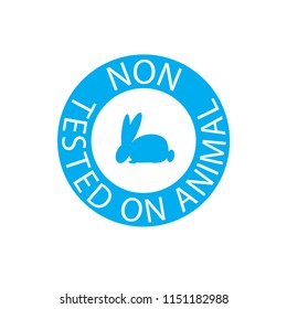 non tested on animal icon vector template