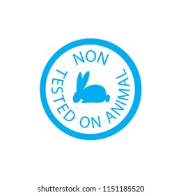 non tested on animal icon vector template