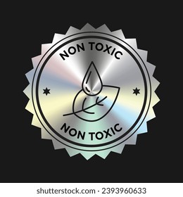 Non toxic cosmetic packaging icon, stamp, badge, round, seal vector