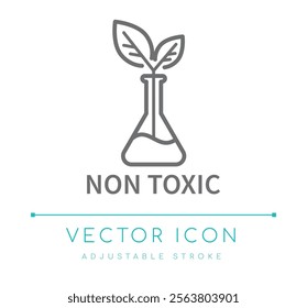 Non Toxic Eco Friendly Icon, Cosmetics Symbols, Skin Care Icons, Skincare Packaging Labels