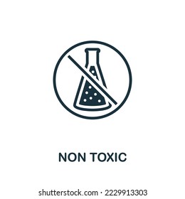 Non Toxic icon. Monochrome simple Sustainability icon for templates, web design and infographics