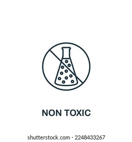 Non Toxic icon. Monochrome simple Sustainability icon for templates, web design and infographics