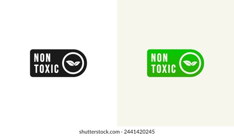 Non Toxic Label or Non Toxic Sign Vector Isolated. Simple Non Toxic label for Product Design Element. Non Toxic Mark vector for packaging design element.