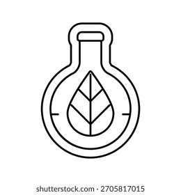 ícone de linha não tóxico vetor. sinal não tóxico. símbolo de contorno isolado ilustração em preto
