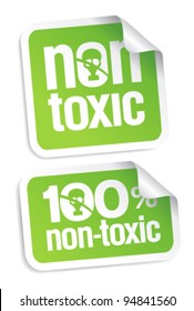 Non toxic product stickers set.