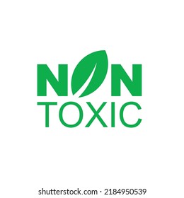 non toxic sign on white background