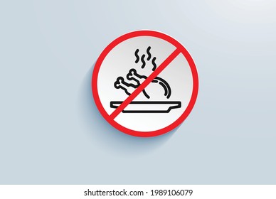 non vegetarian banned icon vector design
