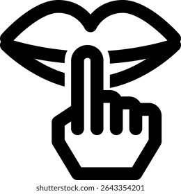 Non Verbal, Communications, Human Communication Outline Icon