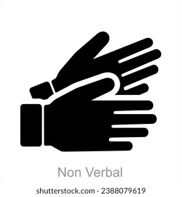 Non Verbal and hands icon concept