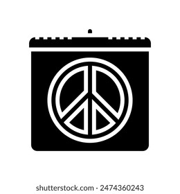 non violence international day glyph icon vector. non violence international day sign. isolated symbol illustration