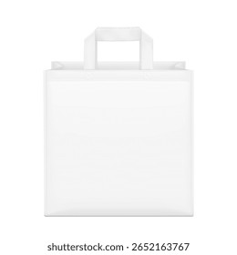 Mockup de saco não tecido. Ilustração vetorial isolada sobre fundo branco. Pronto e simples de usar para seu design. EPS10