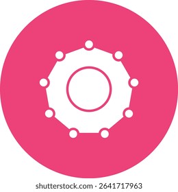 Nonagon vector icon. Can be used for printing, mobile and web applications.