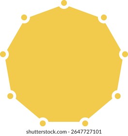 Nonagon vector icon. Can be used for printing, mobile and web applications.