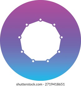 Icono de Vector Nonagon. Se puede utilizar para aplicaciones de impresión, móviles y de Web.