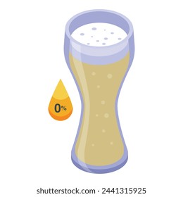 Nonalcoholic beer can icon isometric vector. Wine bar. Espresso drink