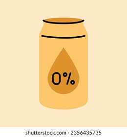 Non-alcoholic beer in a tin can black line icon. Pictogram for web page, mobile app, promo.