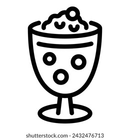 Nonalcoholic brewery icon outline vector. Refreshment beer mug. Tavern drink glassware