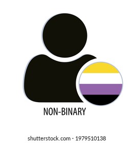 Non-binary human sexual identity concept. Vector illustration