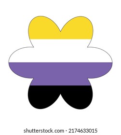 Non-Binary pride community flag, LGBT symbol. Sexual minorities identity