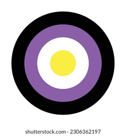 Non-Binary pride flag, LGBTQ symbol.