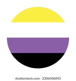 Non-Binary pride flag, LGBTQ symbol.