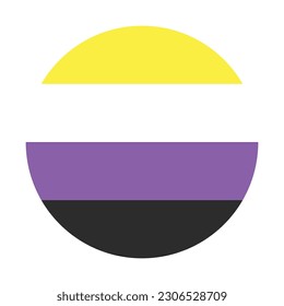 Non-Binary pride flag, LGBTQ symbol.