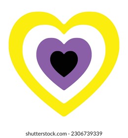 Non-Binary pride flag, LGBTQ symbol.