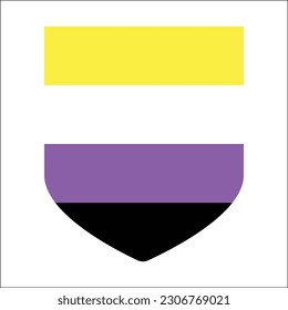 Non-Binary pride flag, LGBTQ symbol.