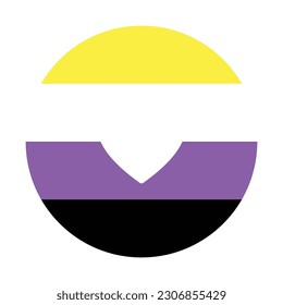 Non-Binary pride flag, LGBTQ symbol.