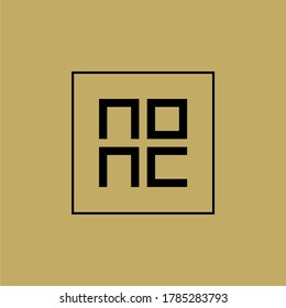 NONC / N0NC initial logo monogram, and can be editable