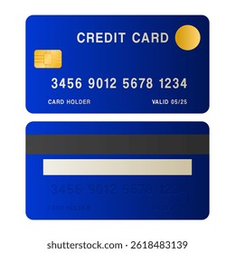 Non-Cash Payment Credit Card Vector. Credit Card Icon on White Background. Payment Concept.