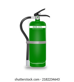 Non-cfc green fire extinguisher vector illustration
