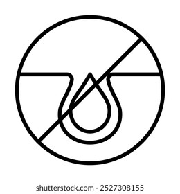 Non-Comedogenic icon line vector illustration