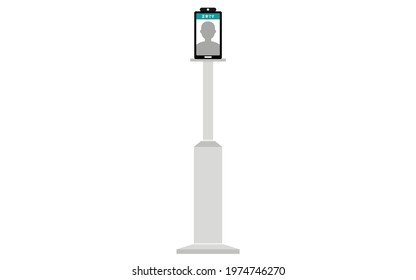 Non-contact body temperature measurement screen using smartphone, normal -Translation: Normal