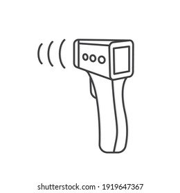 non-contact forehead thermometer icon -vector illustration