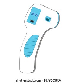 icono del vector del termómetro infrarrojo no de contacto