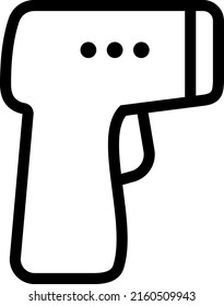 Non-contact thermometer isolated vector illustration.