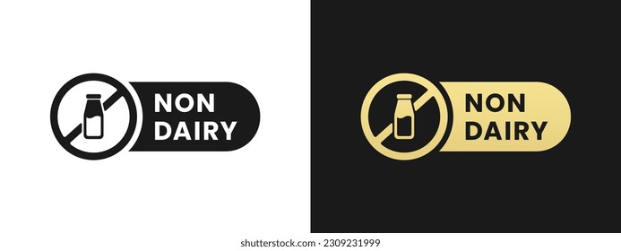 Non-dairy sign or Non-dairy symbol vector isolated in flat style. Best Non-dairy sign vector for product packaging design element. Non-dairy symbol for packaging design element.