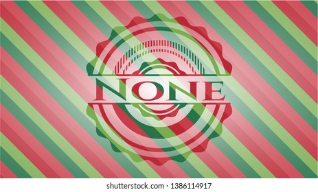 None christmas colors emblem. Vector Illustration. Detailed.