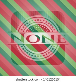 None christmas style emblem. Vector Illustration. Detailed.