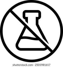 Ninguno Icono de línea de Vector OGM con tubo de laboratorio 