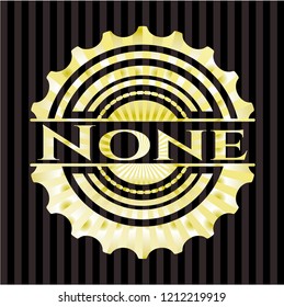None gold badge or emblem