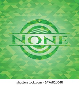 None green emblem. Mosaic background. Vector Illustration. Detailed.
