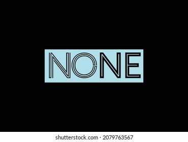 logotipo de letra NONE y plantilla de diseño de iconos