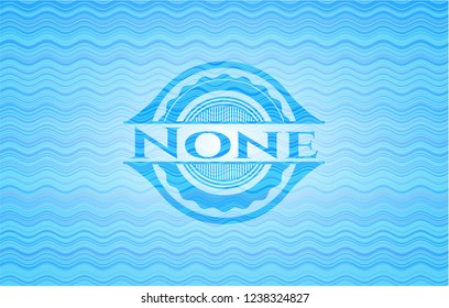 None light blue water wave style badge.
