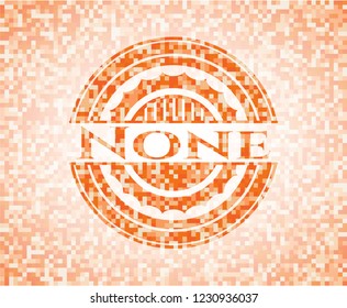 None orange mosaic emblem