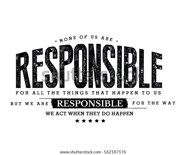 None Us Responsible All Things That 库存矢量图 免版税