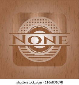 None wooden emblem. Vintage.