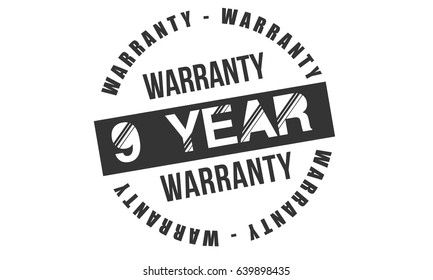 none year black warranty vector