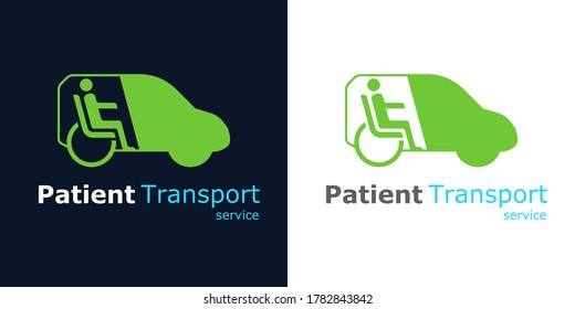 Non-emergency transportation service for patients.Logo design template element. Vector Illustration